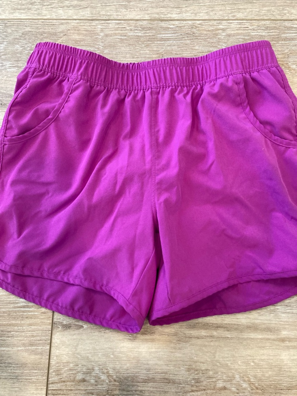 Lands End Girls Swim Shorts in Fuchsia and Navy - Picture 5 of 8